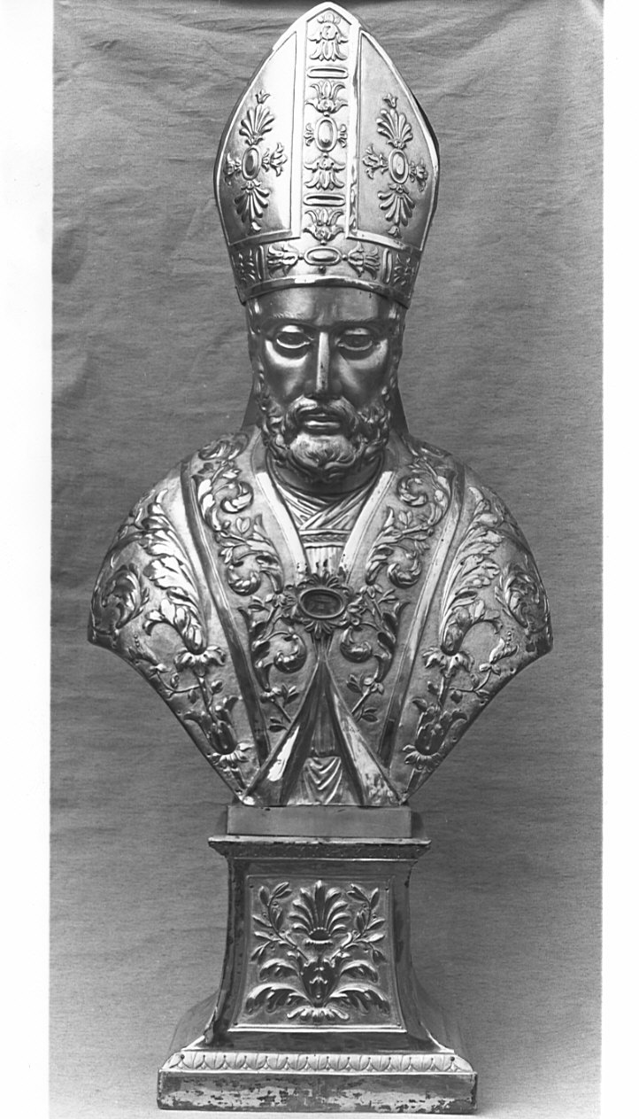 Sant'Ambrogio (reliquiario - a busto, opera isolata) - bottega lombarda (prima metà sec. XIX)