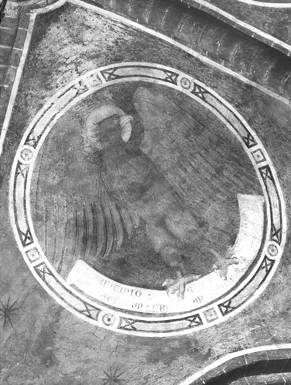 simbolo di San Giovanni Evangelista: aquila (dipinto, elemento d'insieme) - ambito lombardo (terzo quarto sec. XIV)