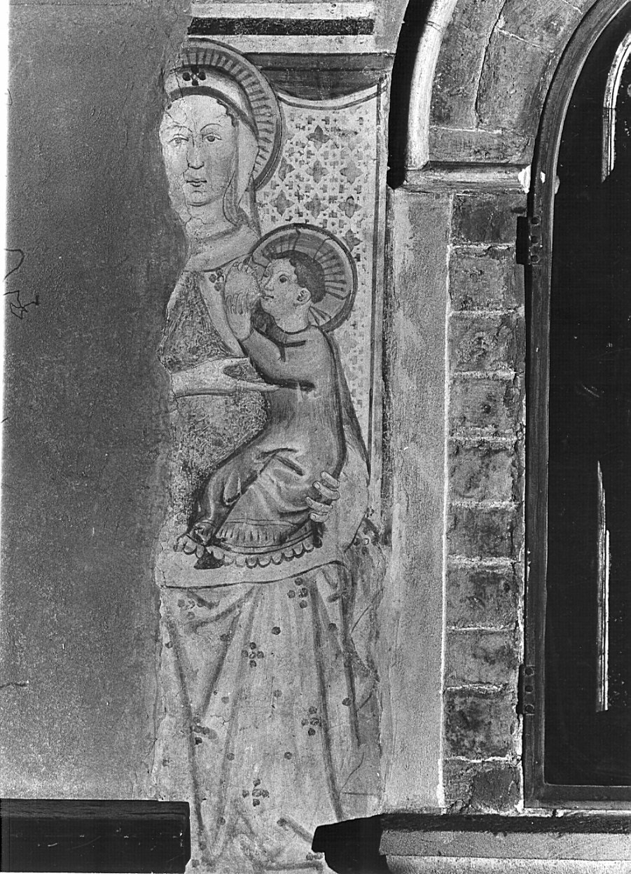 Madonna del Latte (dipinto, elemento d'insieme) - ambito lombardo (terzo quarto sec. XIV)
