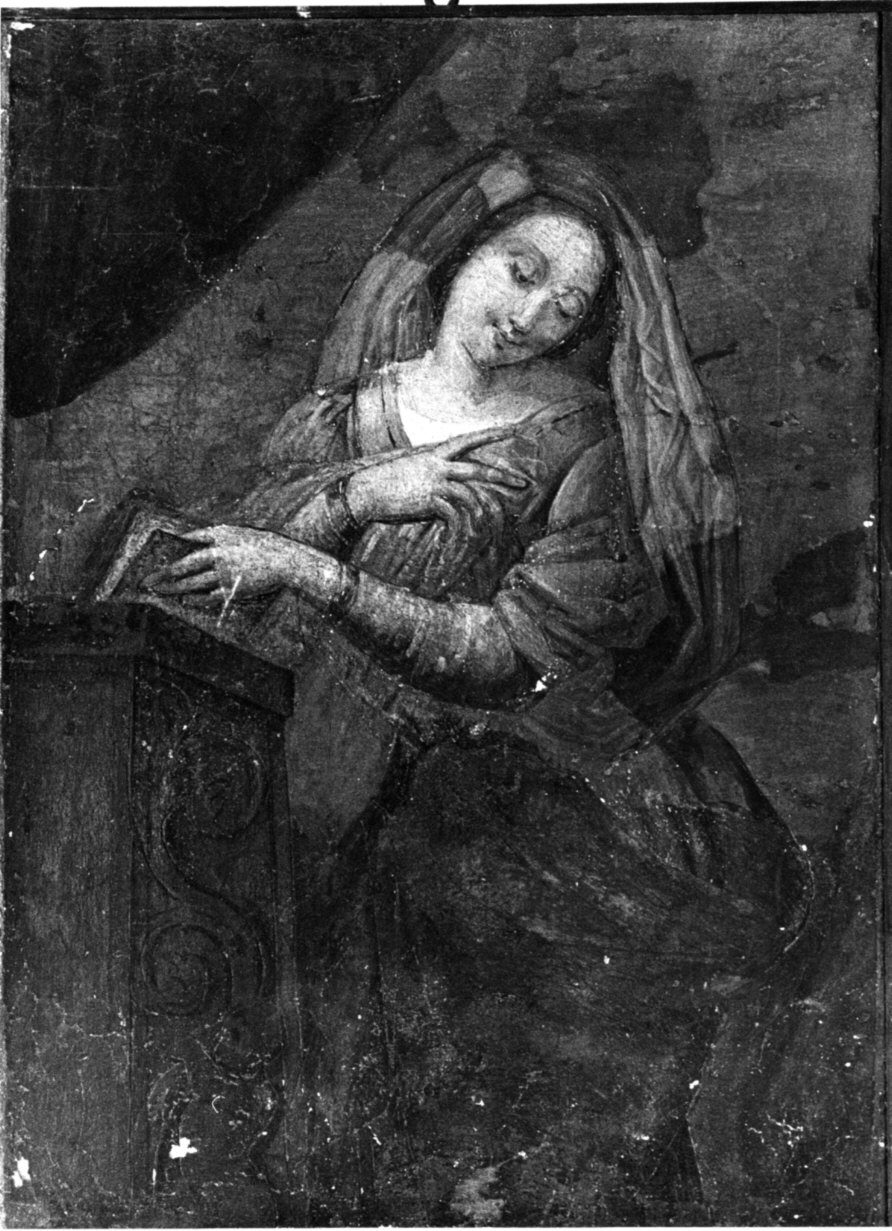 Madonna annunciata (dipinto, elemento d'insieme) - ambito lombardo (metà sec. XVII)
