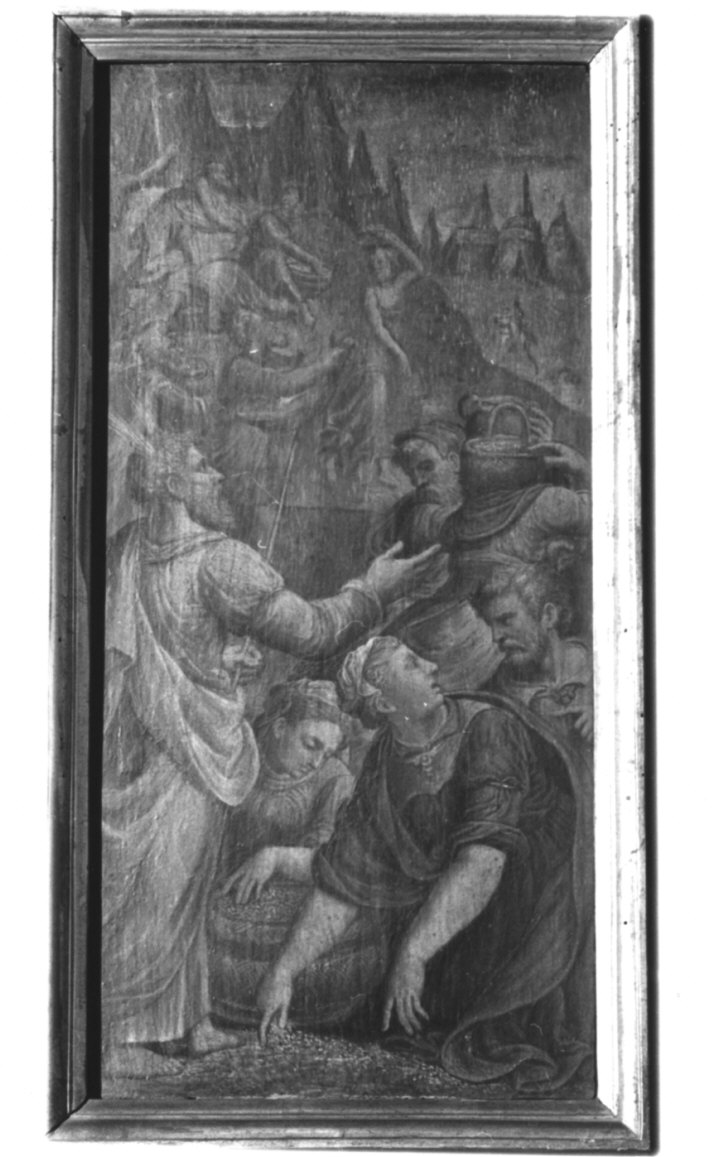 Mosè e la raccolta della manna (dipinto, opera isolata) di Semino Ottavio (sec. XVI)