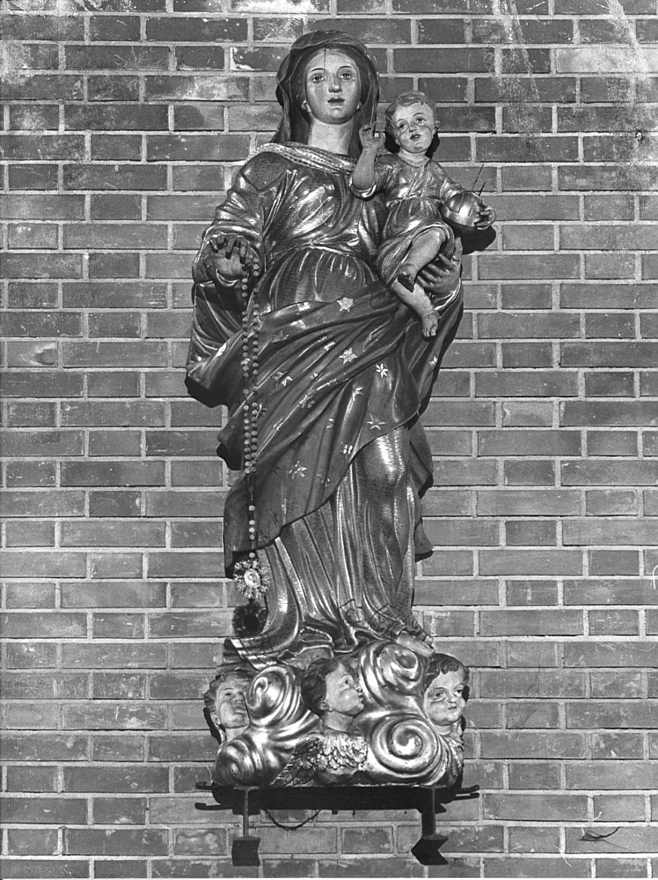Madonna del Rosario (statua, opera isolata) di Agnese Giovanni Battista (sec. XVIII)