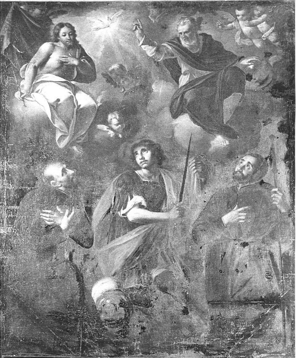 Trinità e santi (dipinto, opera isolata) - ambito lombardo (sec. XVII)