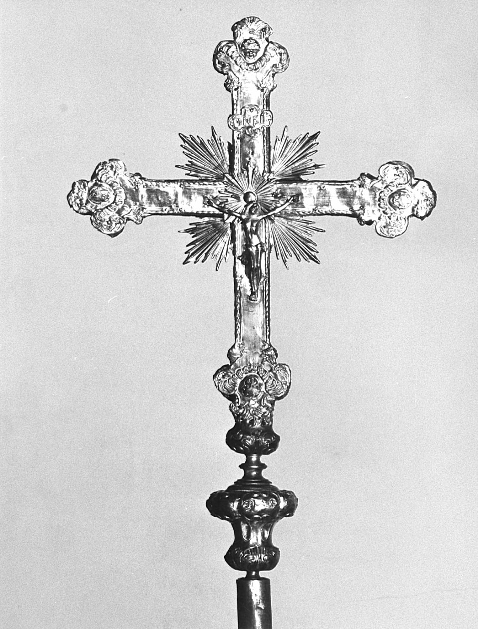 croce processionale, opera isolata - bottega lombarda (sec. XVIII)