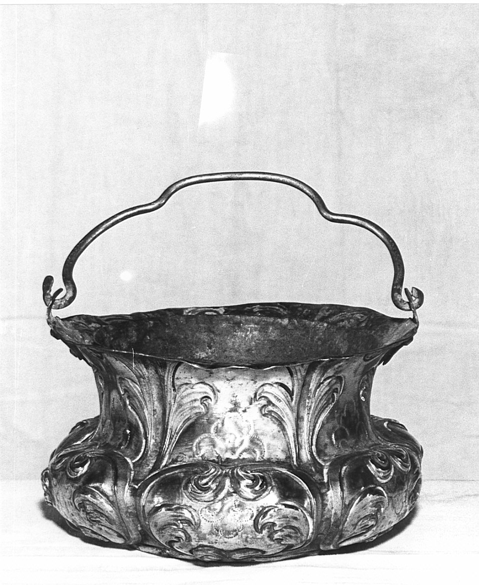 secchiello per l'acqua benedetta, opera isolata - bottega lombarda (sec. XVIII)