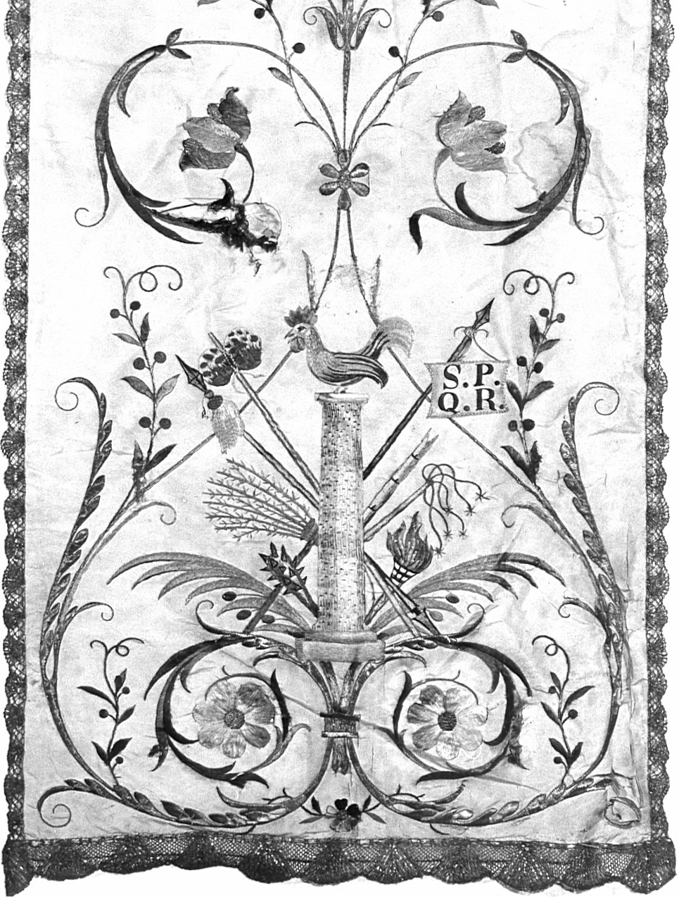 velo omerale, opera isolata - manifattura lombarda (sec. XIX)