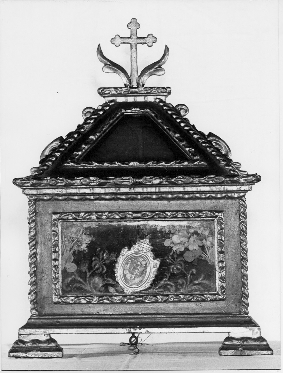 reliquiario a teca - a cassetta, opera isolata - bottega lombarda (sec. XIX)