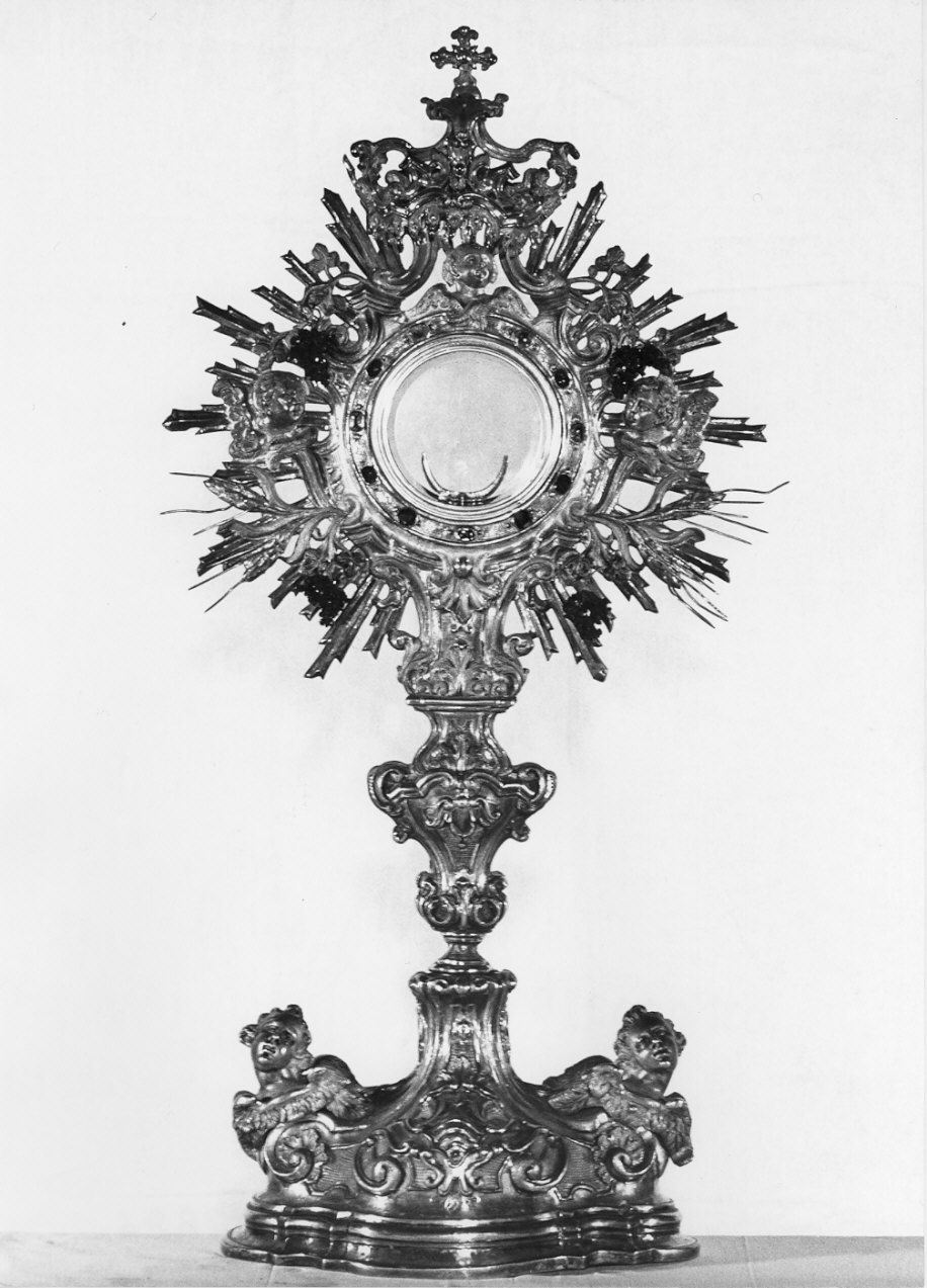 ostensorio - a raggiera, opera isolata - bottega lombarda (sec. XVIII)