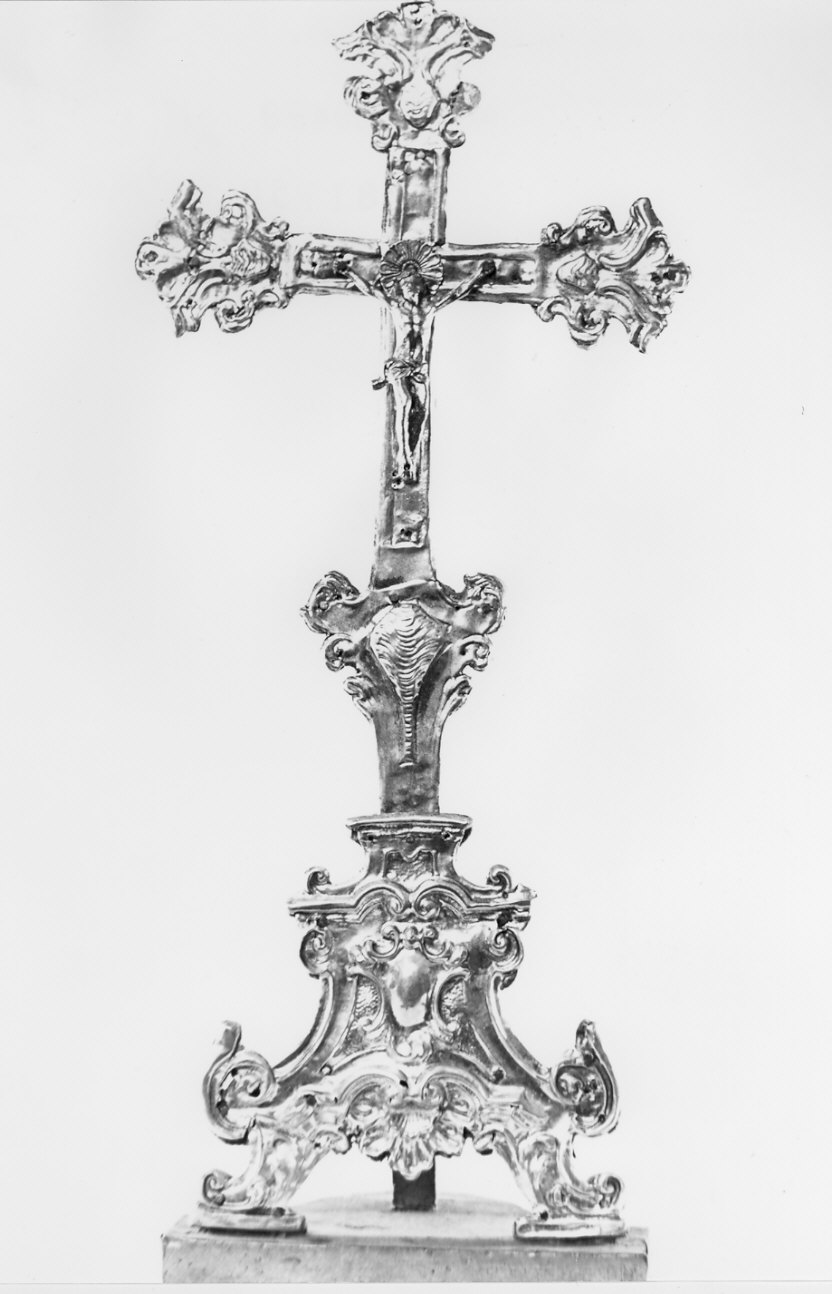 croce d'altare, opera isolata - bottega lombarda (sec. XVIII)