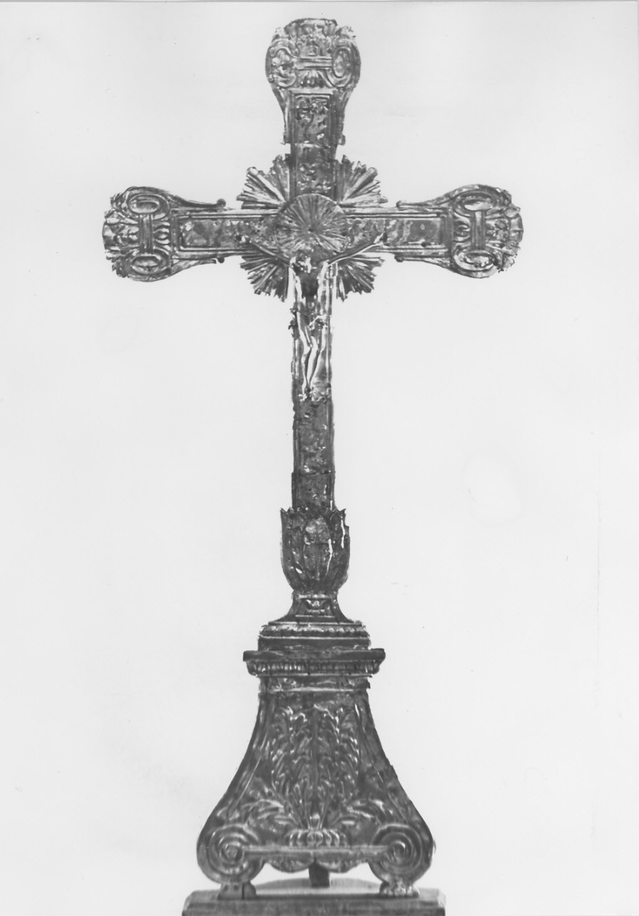 croce d'altare, opera isolata - bottega lombarda (secc. XVIII/ XIX)