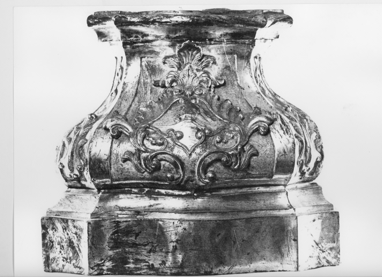 San Carlo Borromeo (base per croce, opera isolata) - bottega lombarda (sec. XVIII)