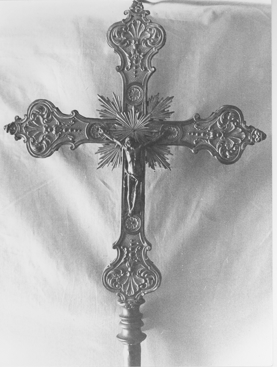 croce processionale, opera isolata - bottega lombarda (inizio sec. XIX)