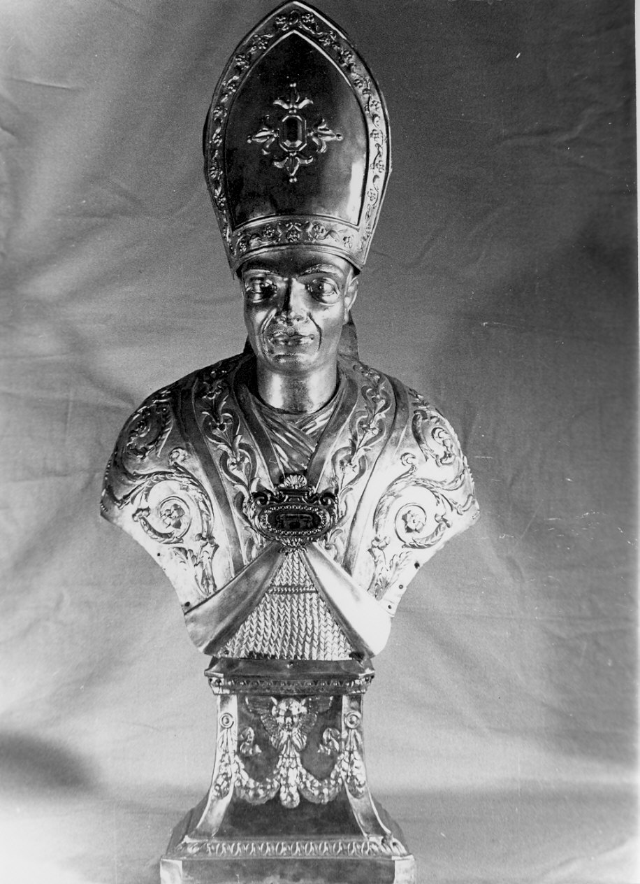 San Carlo Borromeo (reliquiario - a busto, opera isolata) - bottega lombarda (metà sec. XIX)