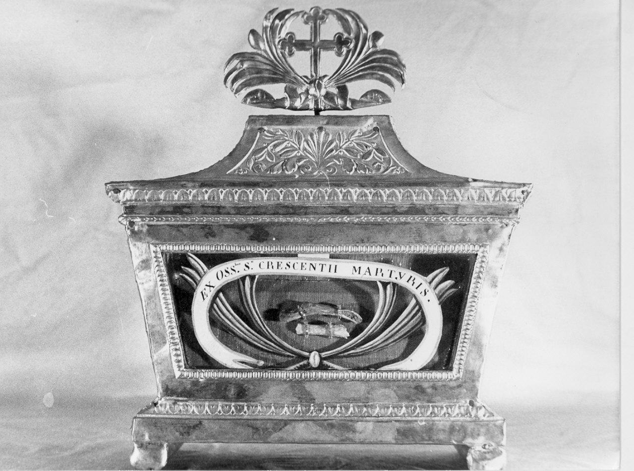 reliquiario a teca - a urna, serie - bottega lombarda (sec. XIX)