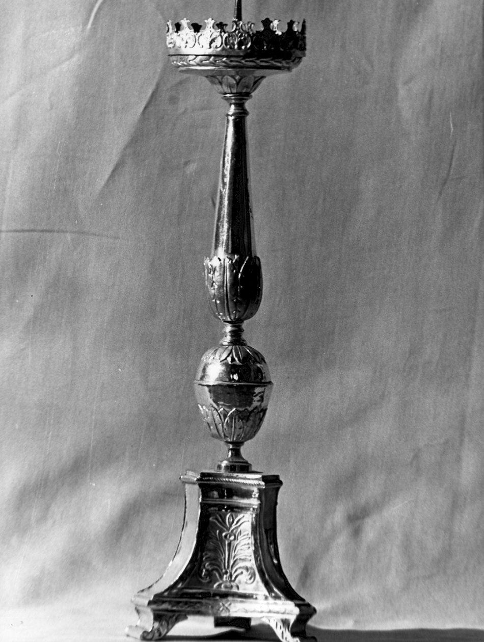 candeliere d'altare, serie - bottega lombarda (sec. XIX)