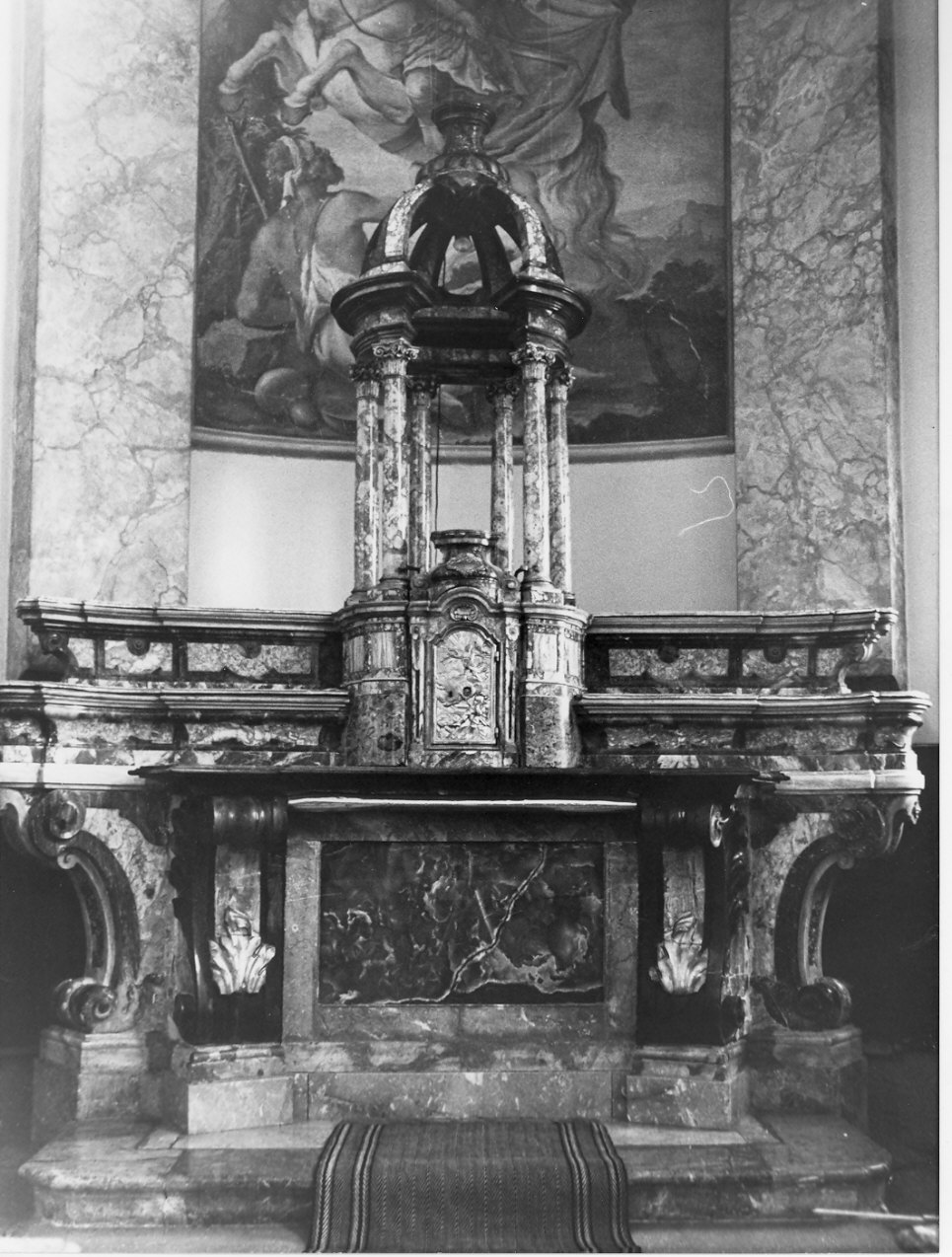 altare maggiore, complesso decorativo - bottega lombarda (sec. XVIII)