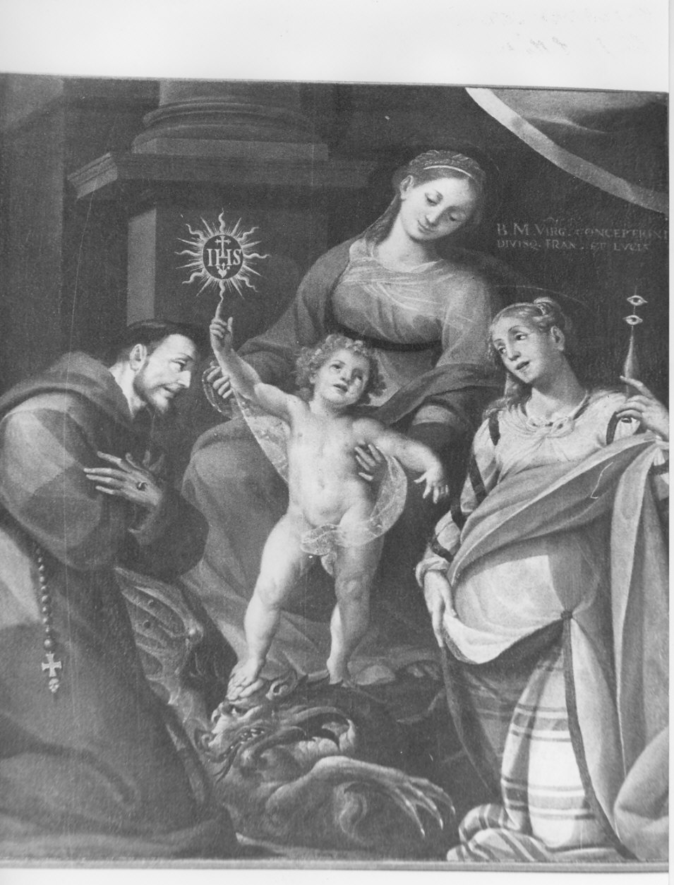 Madonna con Bambino e Santi (dipinto, opera isolata) - ambito lombardo (sec. XVII)