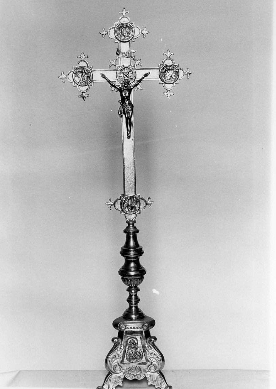 croce d'altare, opera isolata - bottega lombarda (inizio sec. XX)