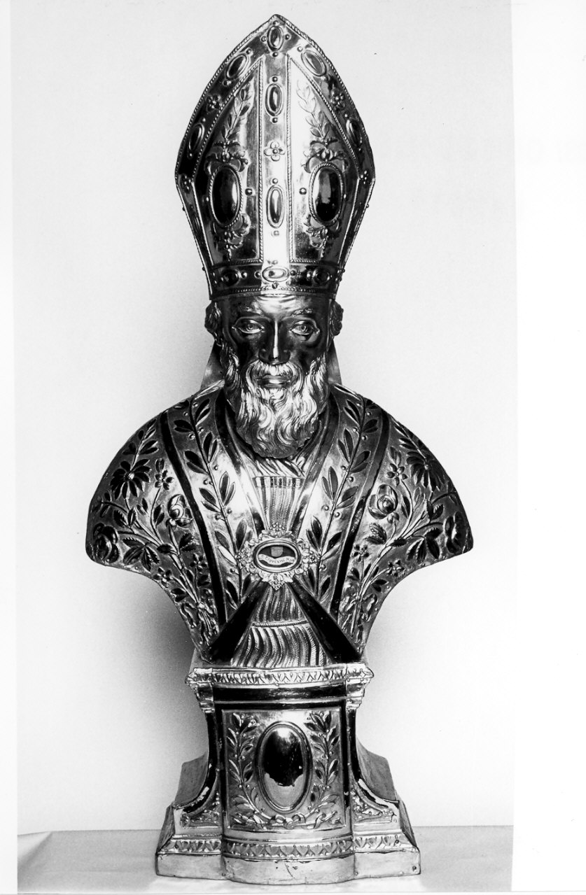 San Cipriano vescovo (reliquiario - a busto, opera isolata) - bottega lombarda (inizio sec. XIX)