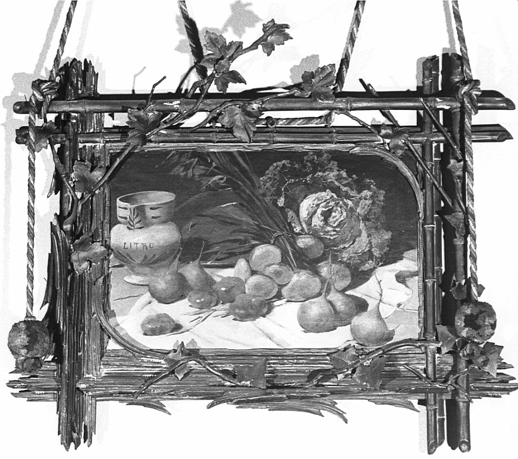 natura morta di verdura e frutta (dipinto, pendant) - ambito lombardo (fine sec. XIX)