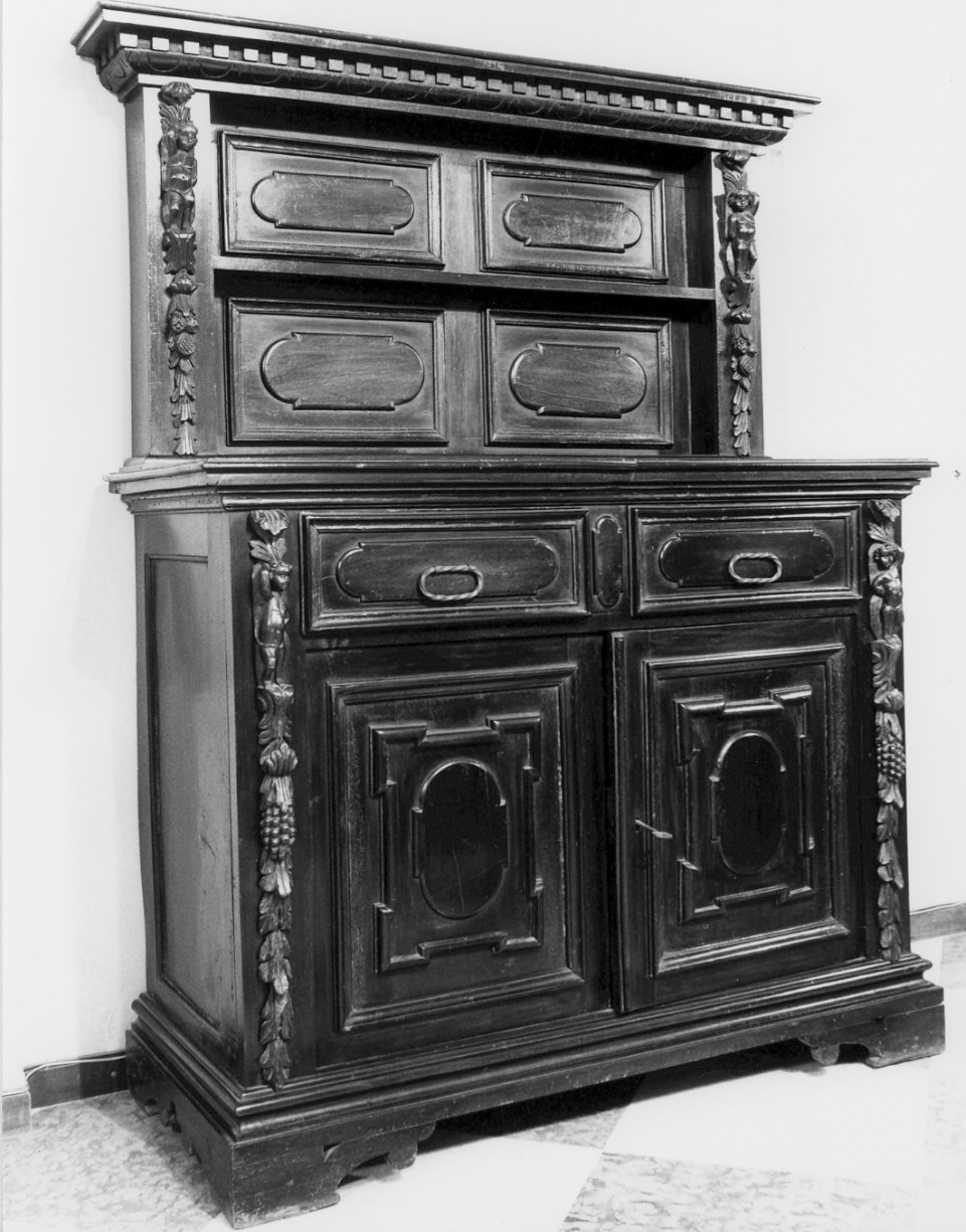 credenza, opera isolata - bottega lombarda (fine sec. XIX)