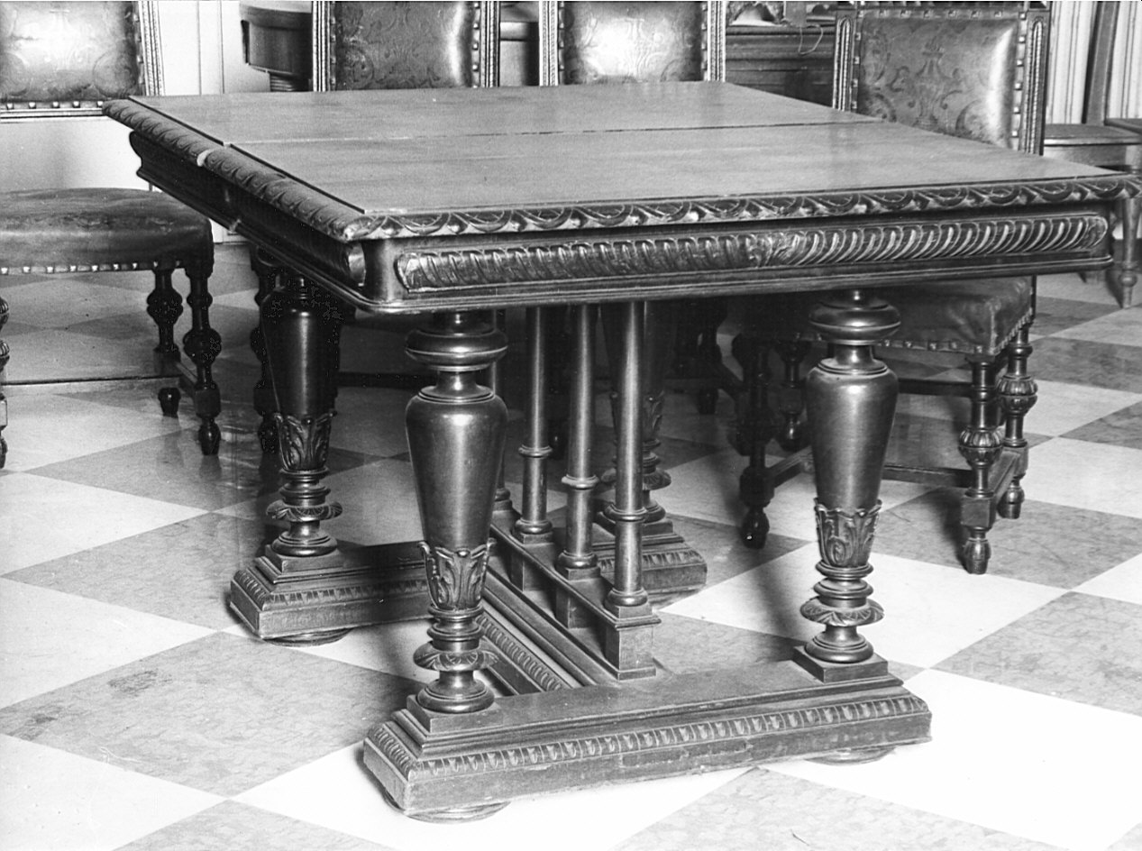 tavolo, opera isolata - bottega lombarda (sec. XIX)