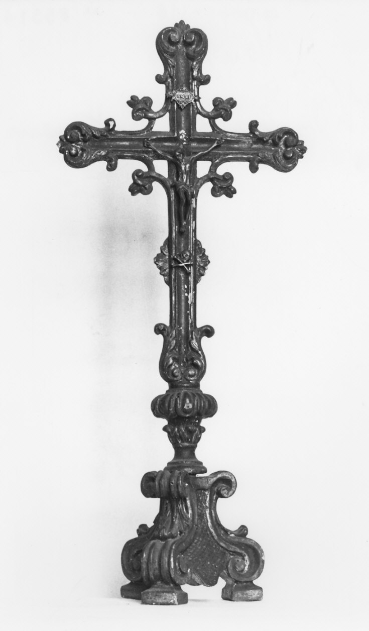 croce d'altare, opera isolata - bottega lombarda (seconda metà sec. XVIII)