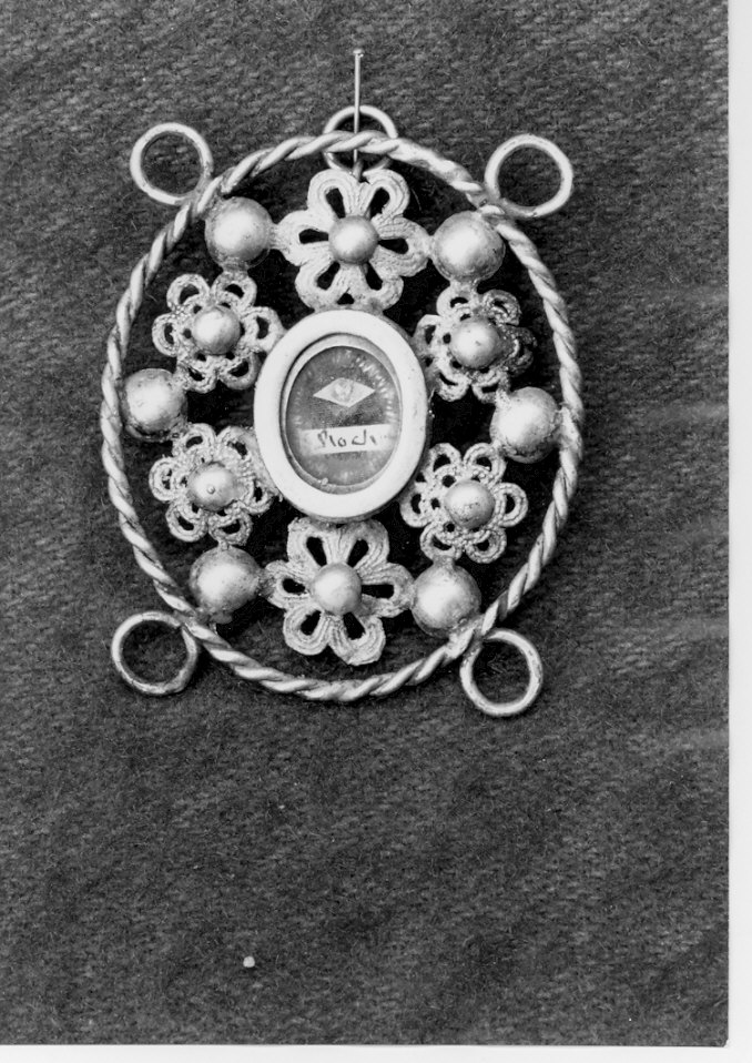 reliquiario a capsula - a medaglione, opera isolata - bottega lombarda (secc. XVIII/ XIX)