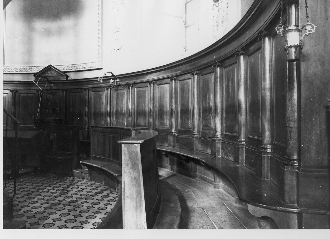 stalli del coro, insieme - bottega lombarda (inizio sec. XIX)