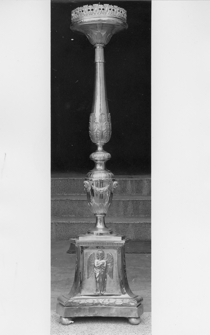 candeliere d'altare, serie - bottega lombarda (inizio sec. XIX)