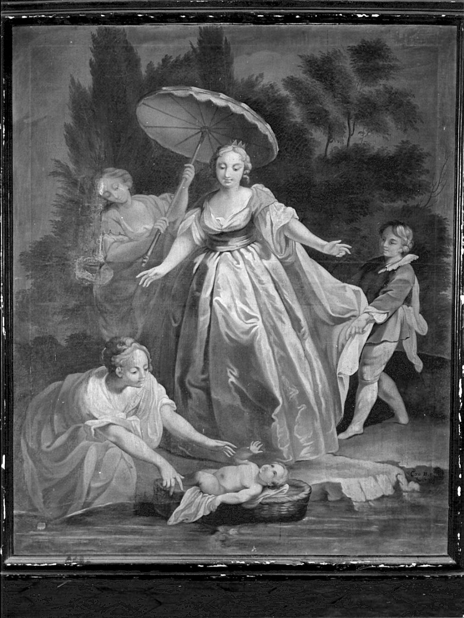 Mosè salvato dalle acque (dipinto, opera isolata) - ambito lombardo (metà sec. XVIII)