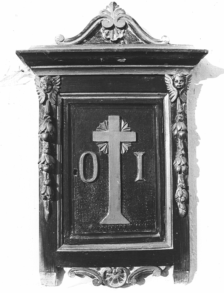 anta di armadietto per oli santi, coppia - bottega lombarda (sec. XIX)