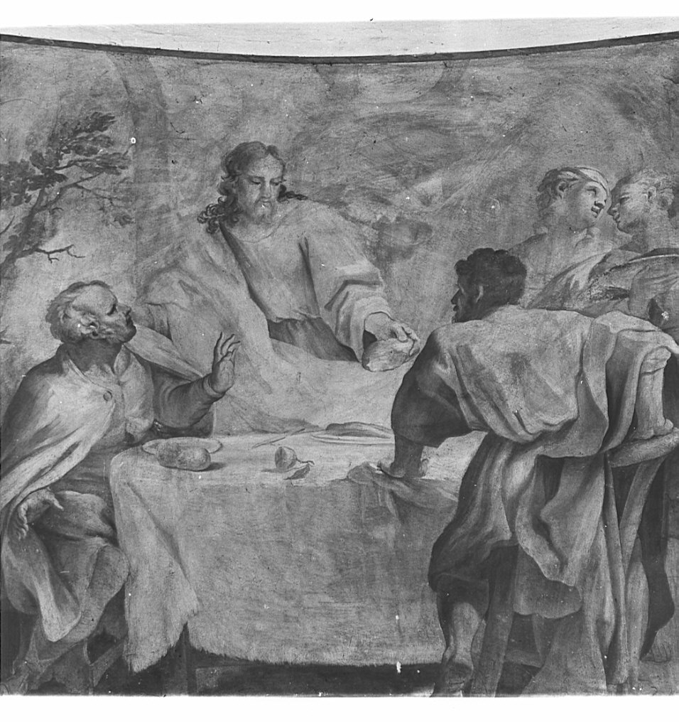 cena in Emmaus (dipinto, opera isolata) - ambito lombardo (sec. XVIII)