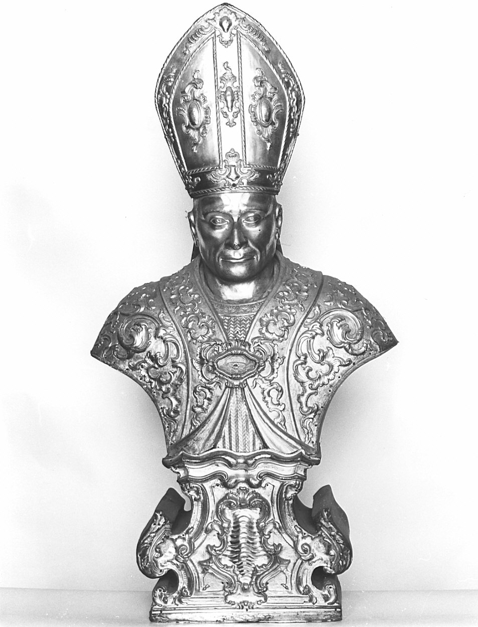 San Carlo Borromeo (reliquiario - a busto, opera isolata) - bottega lombarda (prima metà sec. XVIII)