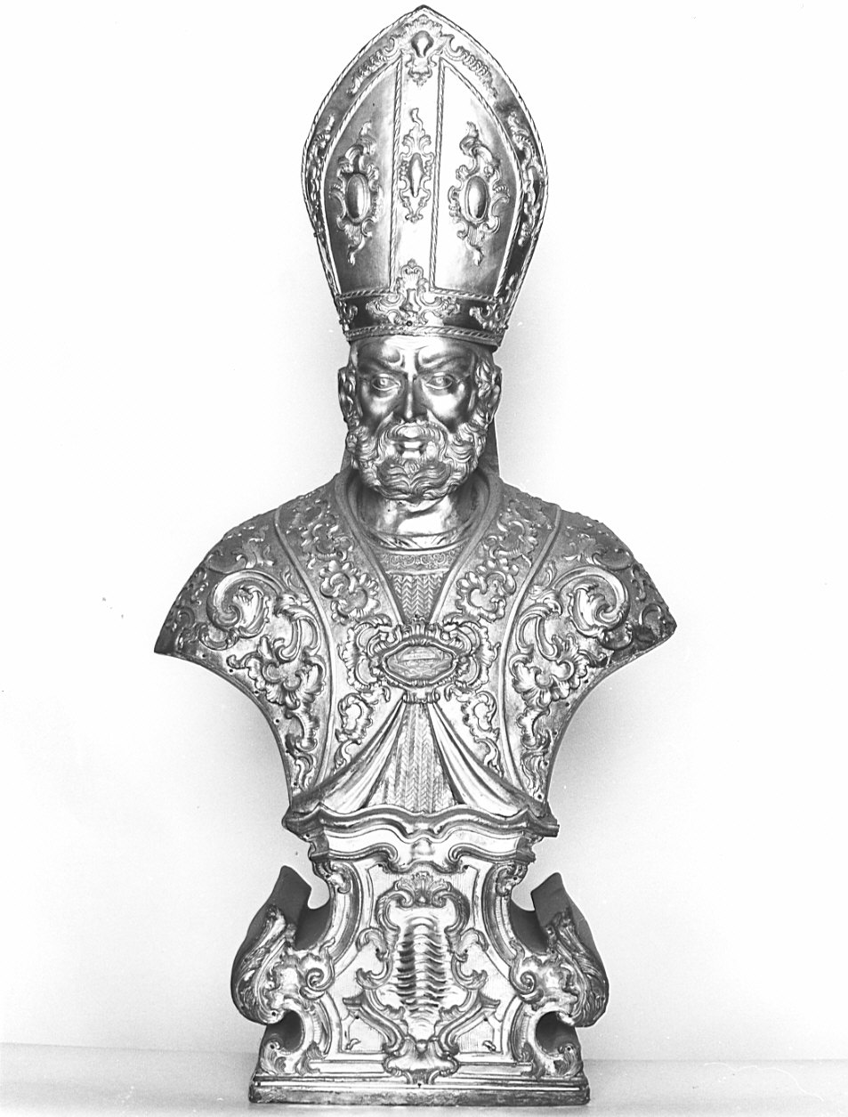 Sant'Agostino (reliquiario - a busto, opera isolata) - bottega lombarda (prima metà sec. XVIII)