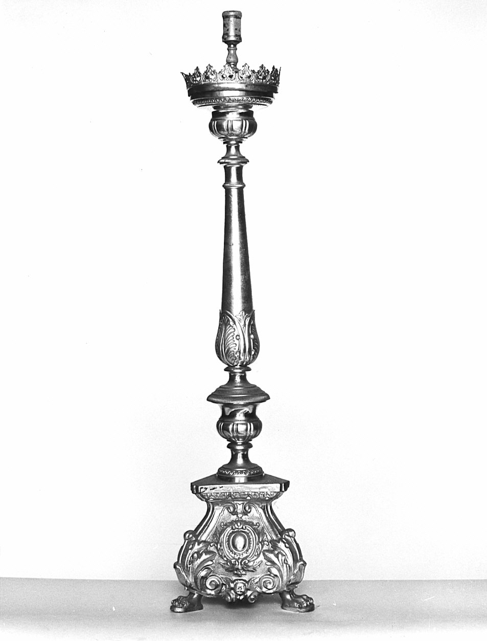 candeliere d'altare, serie - bottega lombarda (sec. XIX)