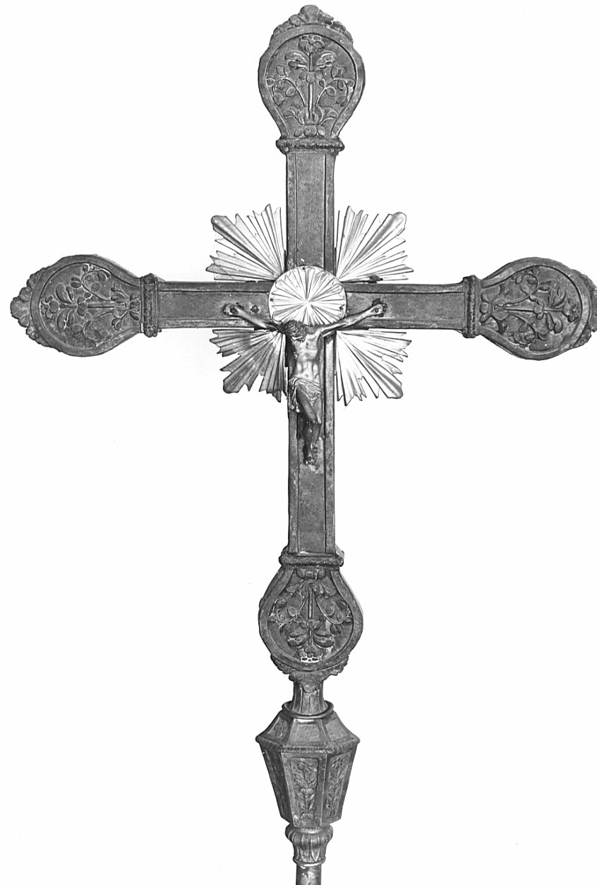 croce processionale, opera isolata - bottega lombarda (prima metà sec. XIX)