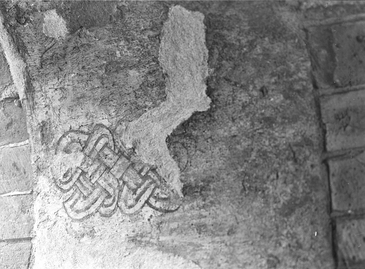 motivi decorativi (sinopia, frammento) - ambito lombardo (seconda metà sec. XII)