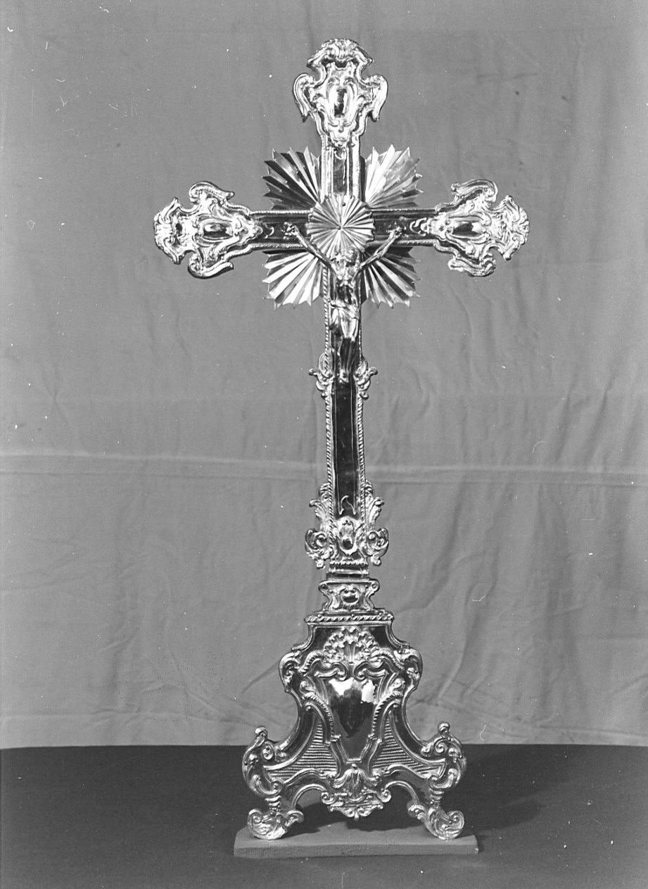 croce d'altare, opera isolata - bottega lombarda (sec. XVIII)