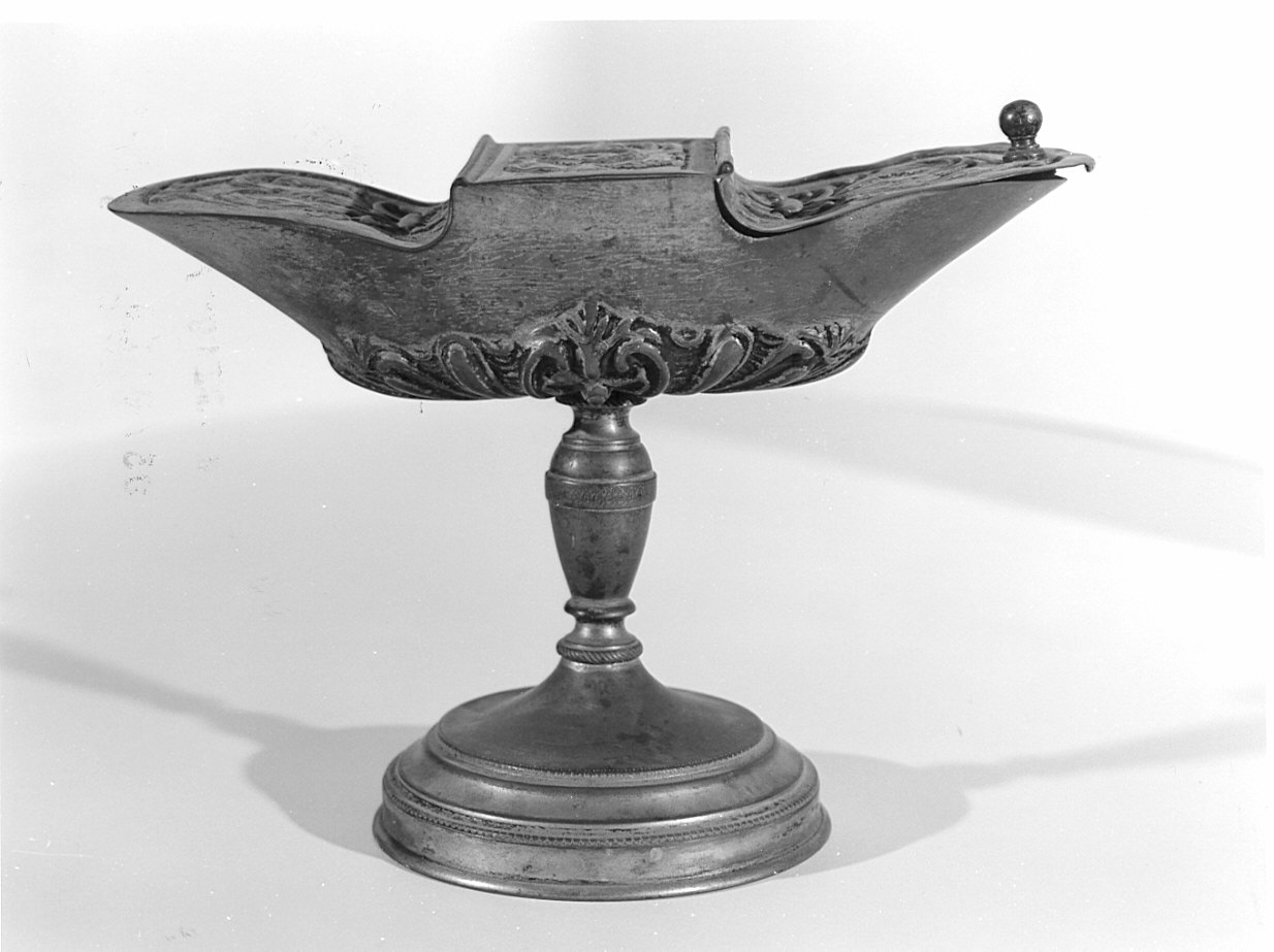navicella portaincenso, opera isolata - bottega lombarda (fine sec. XVII)
