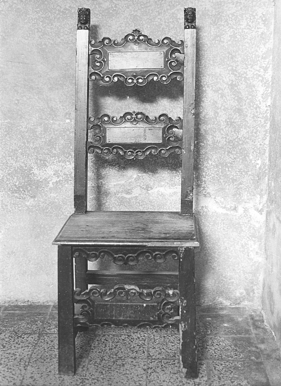 sedia, opera isolata - bottega lombarda (prima metà sec. XVII)