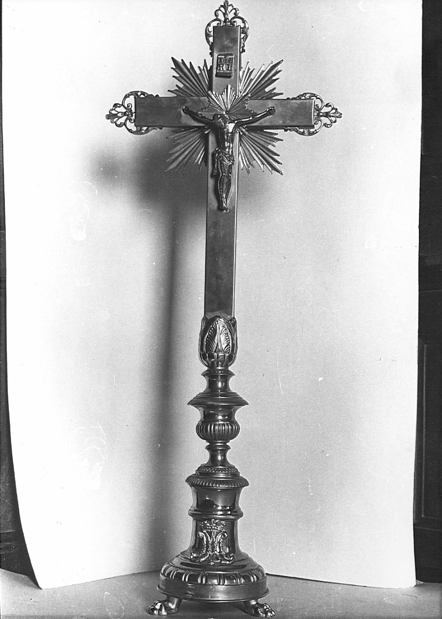 croce d'altare, opera isolata - bottega lombarda (secc. XIX/ XX)