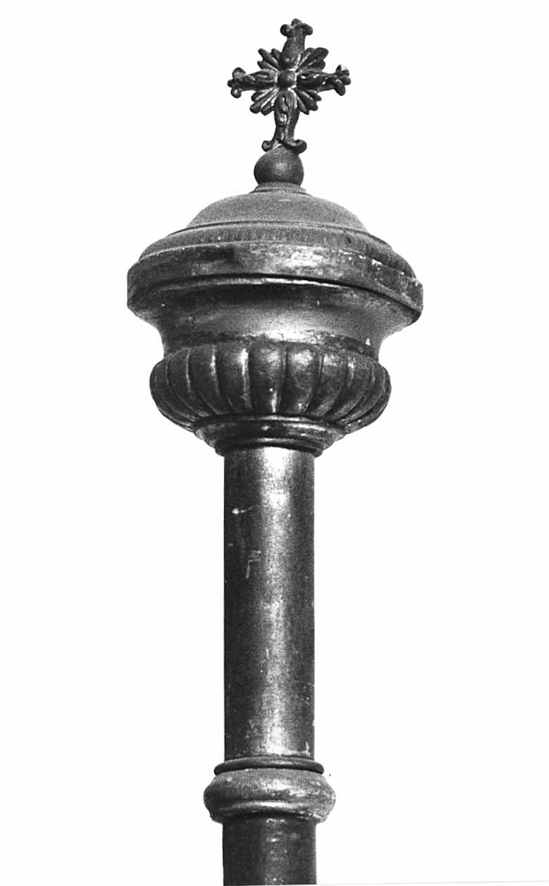 mazza processionale, opera isolata - bottega lombarda (sec. XIX)