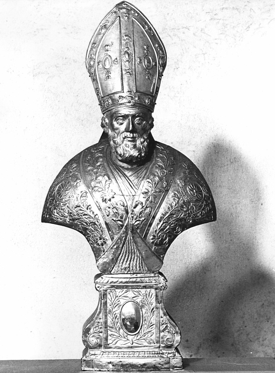 vescovo (reliquiario - a busto, opera isolata) - bottega lombarda (sec. XIX)