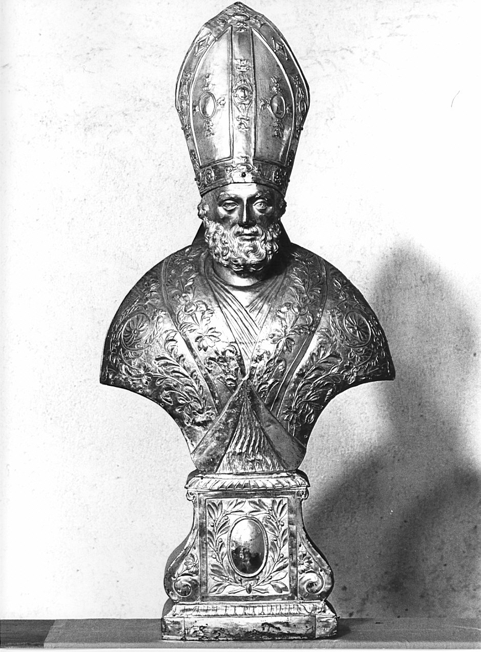 vescovo (reliquiario - a busto, opera isolata) - bottega lombarda (sec. XIX)