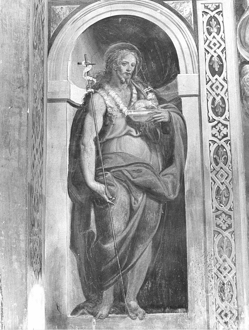 San Giovanni Battista (decorazione pittorica, elemento d'insieme) di Campi Bernardino (scuola) (fine sec. XVI)