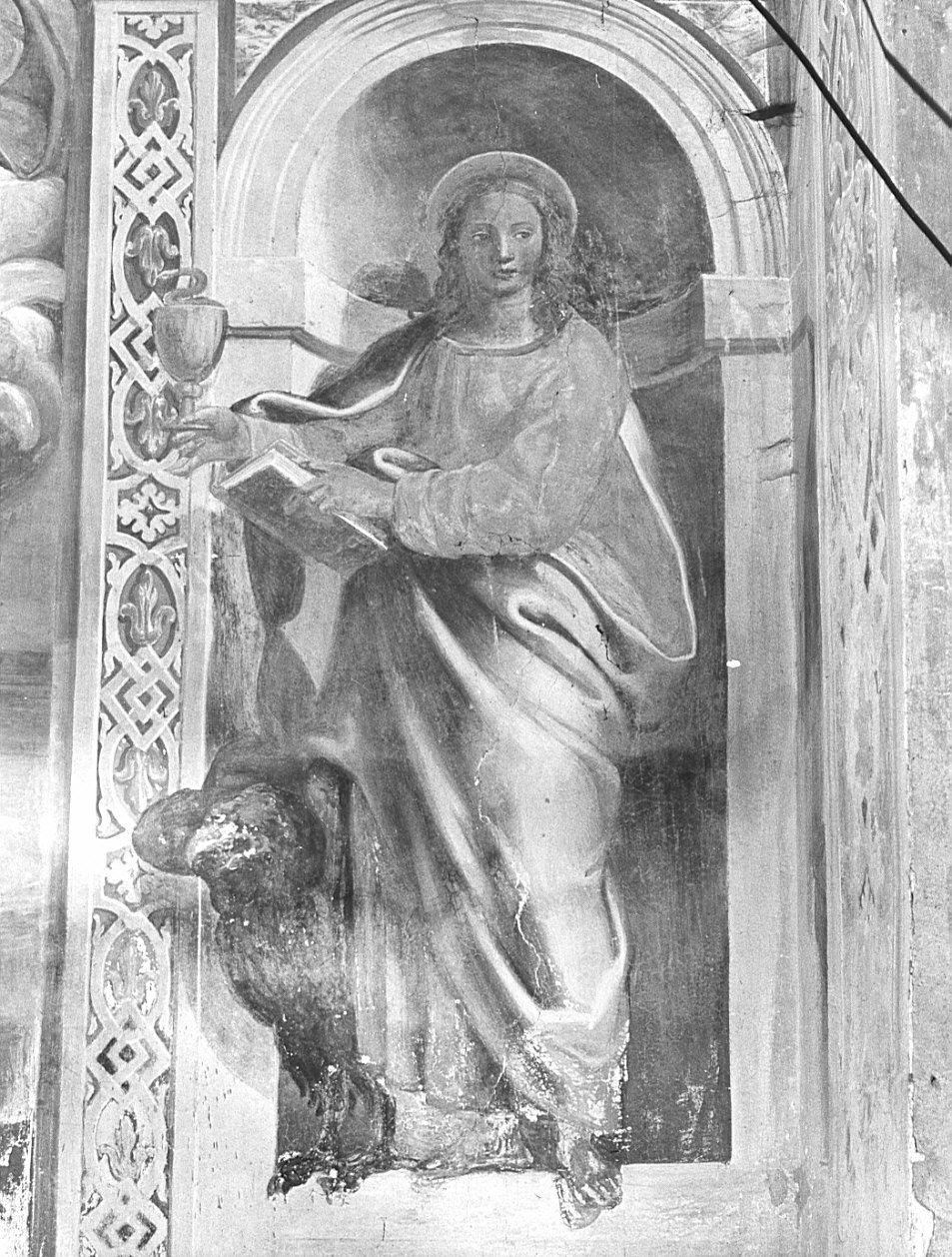 San Giovanni Evangelista (decorazione pittorica, elemento d'insieme) di Campi Bernardino (scuola) (fine sec. XVI)