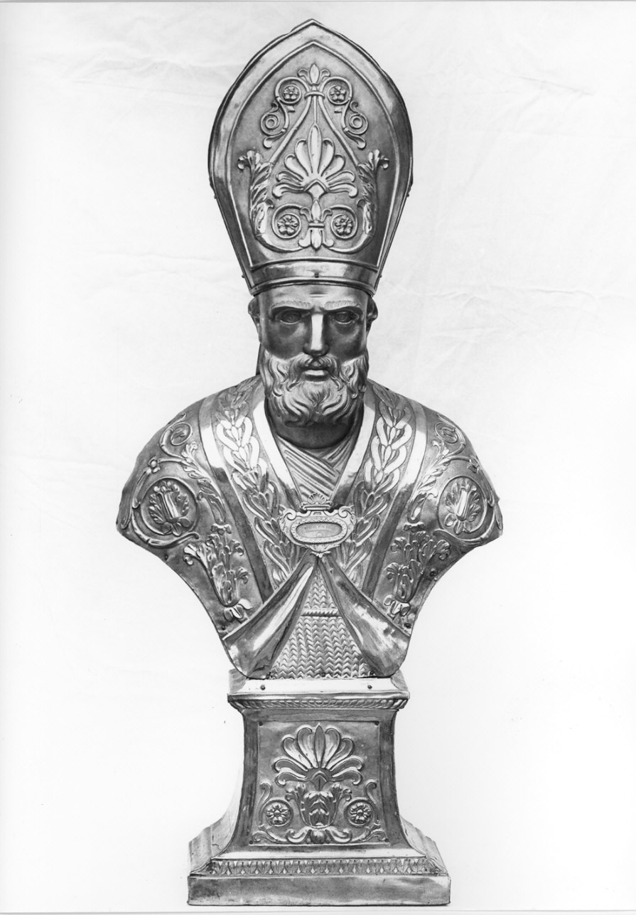 vescovo (reliquiario - a busto, opera isolata) - bottega lombarda (sec. XIX)