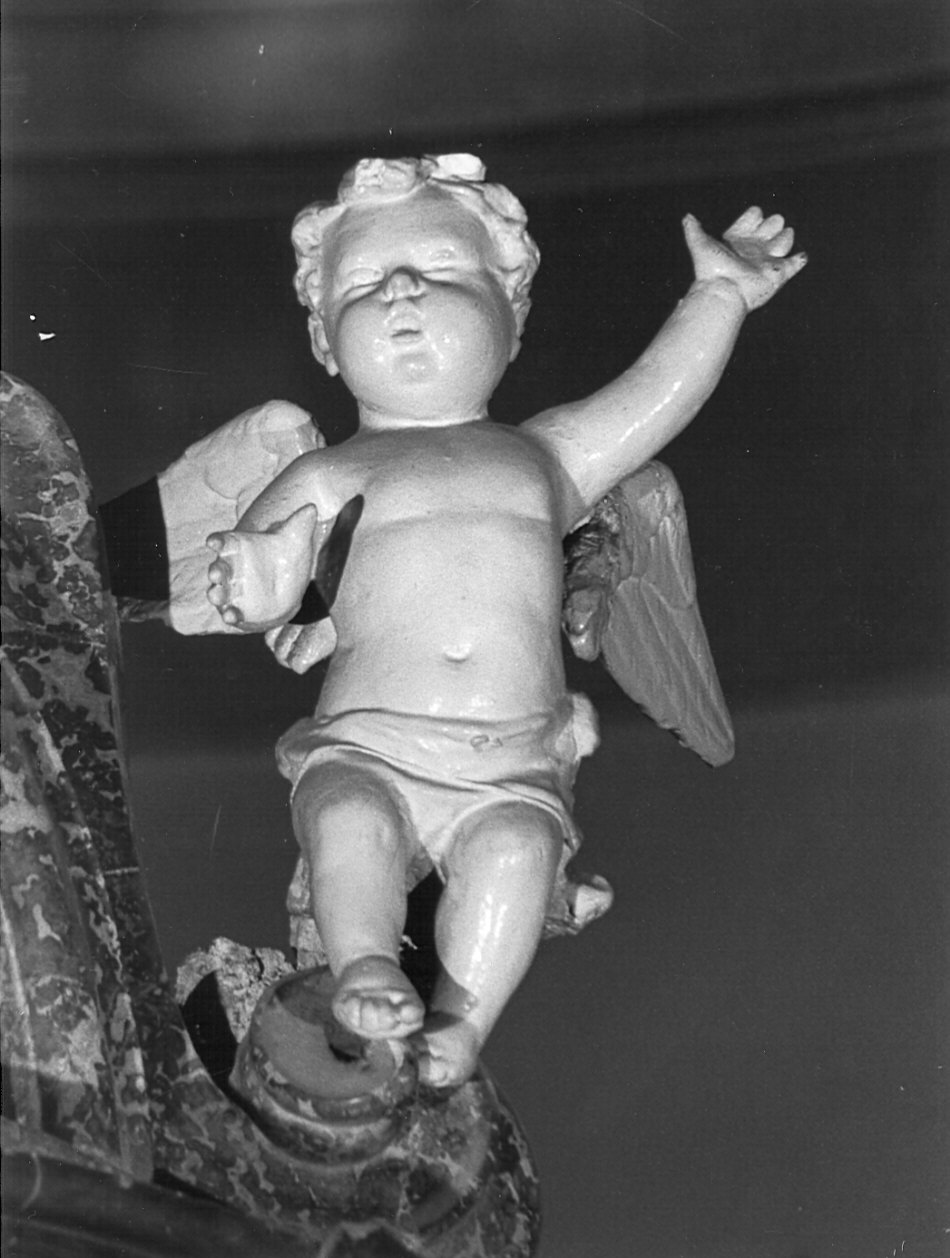 angelo (scultura, elemento d'insieme) - bottega lombarda (fine sec. XVIII)