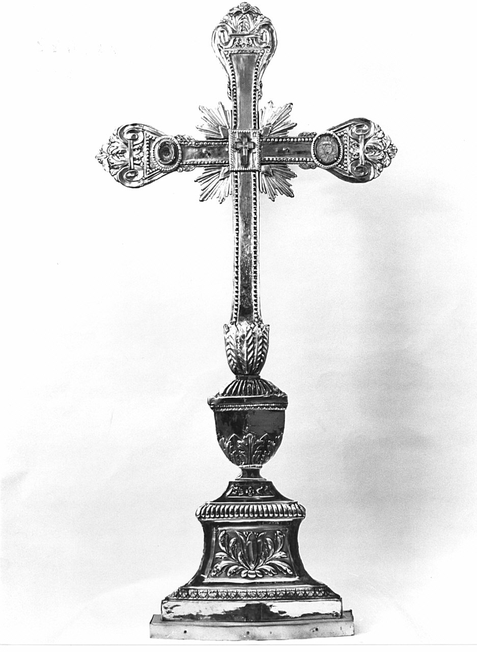 reliquiario - a croce, opera isolata - bottega lombarda (sec. XIX)